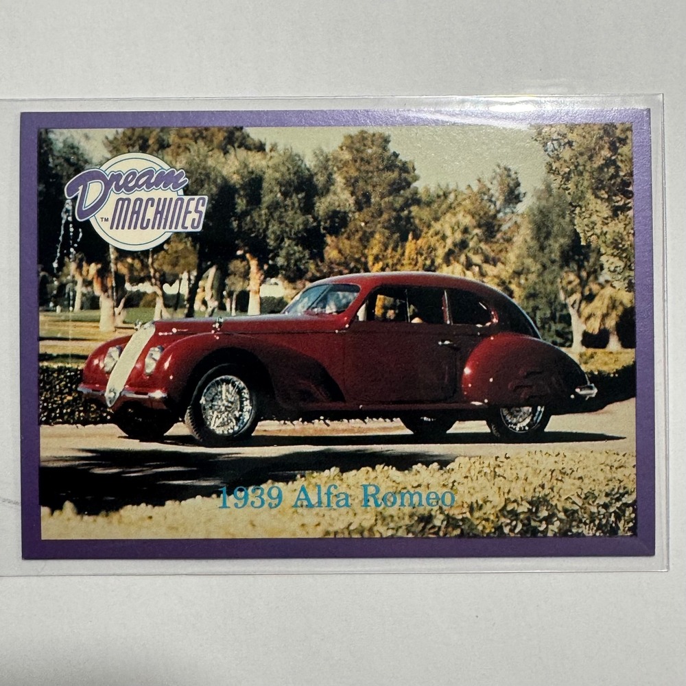 1939 Alfa Romeo Automobile Dream Machines Trading Card Imperial‎ Palace 1991